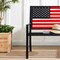 Best Choice Products Indoor Outdoor Steel Garden Bench w/ American Flag Backrest, 790lb Capacity